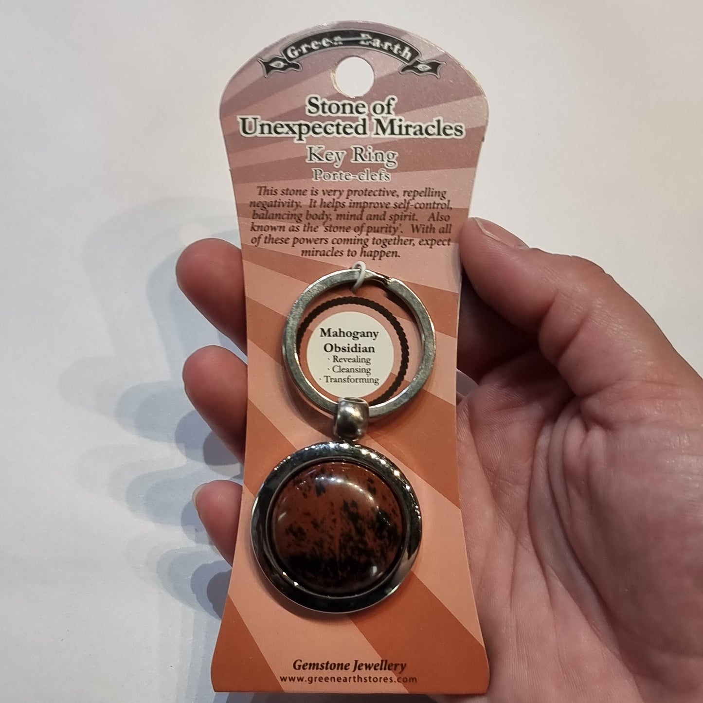 Mahogany obsidian keychain - Rivendell Shop
