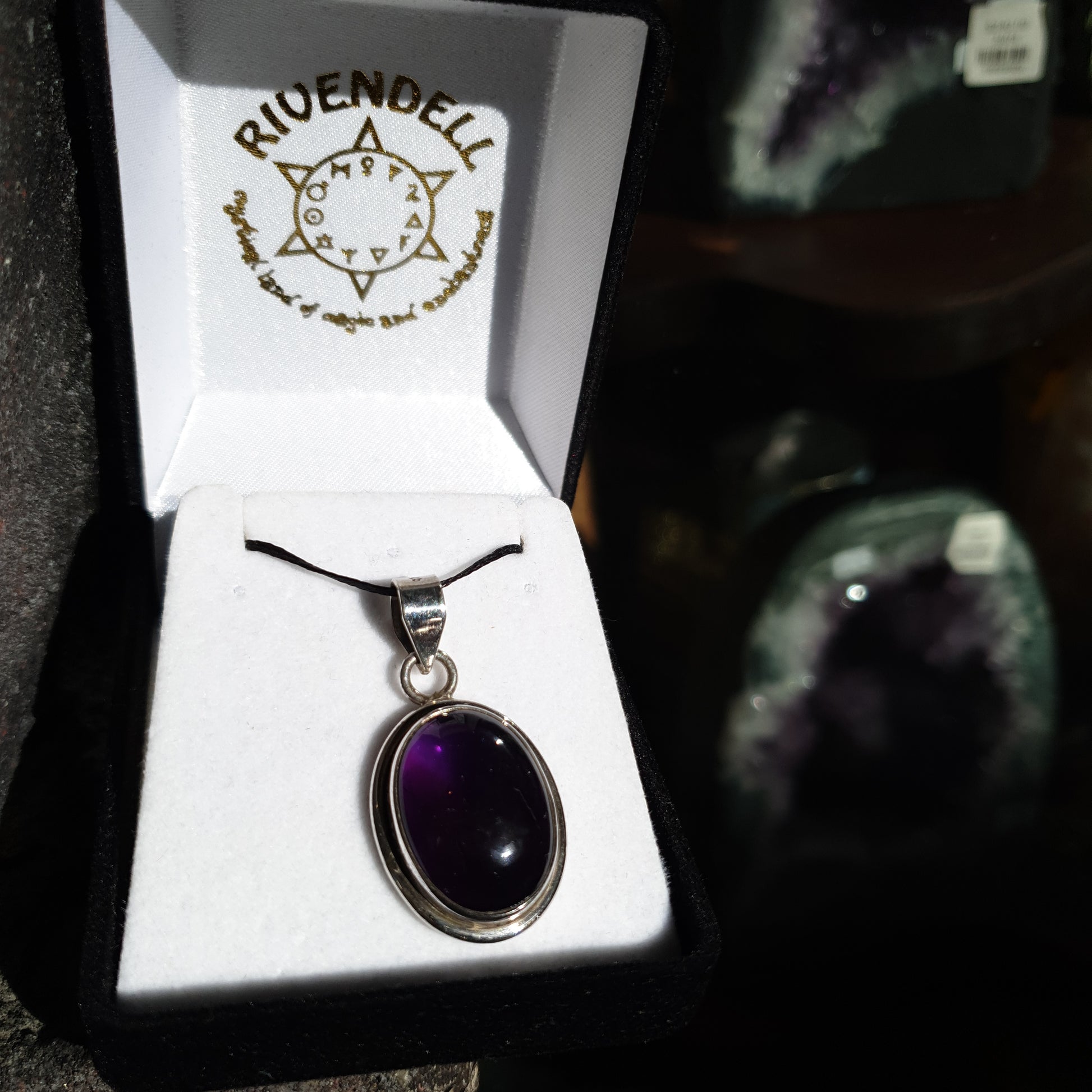 Amethyst 925 Sterling Silver Pendant - Rivendell Shop