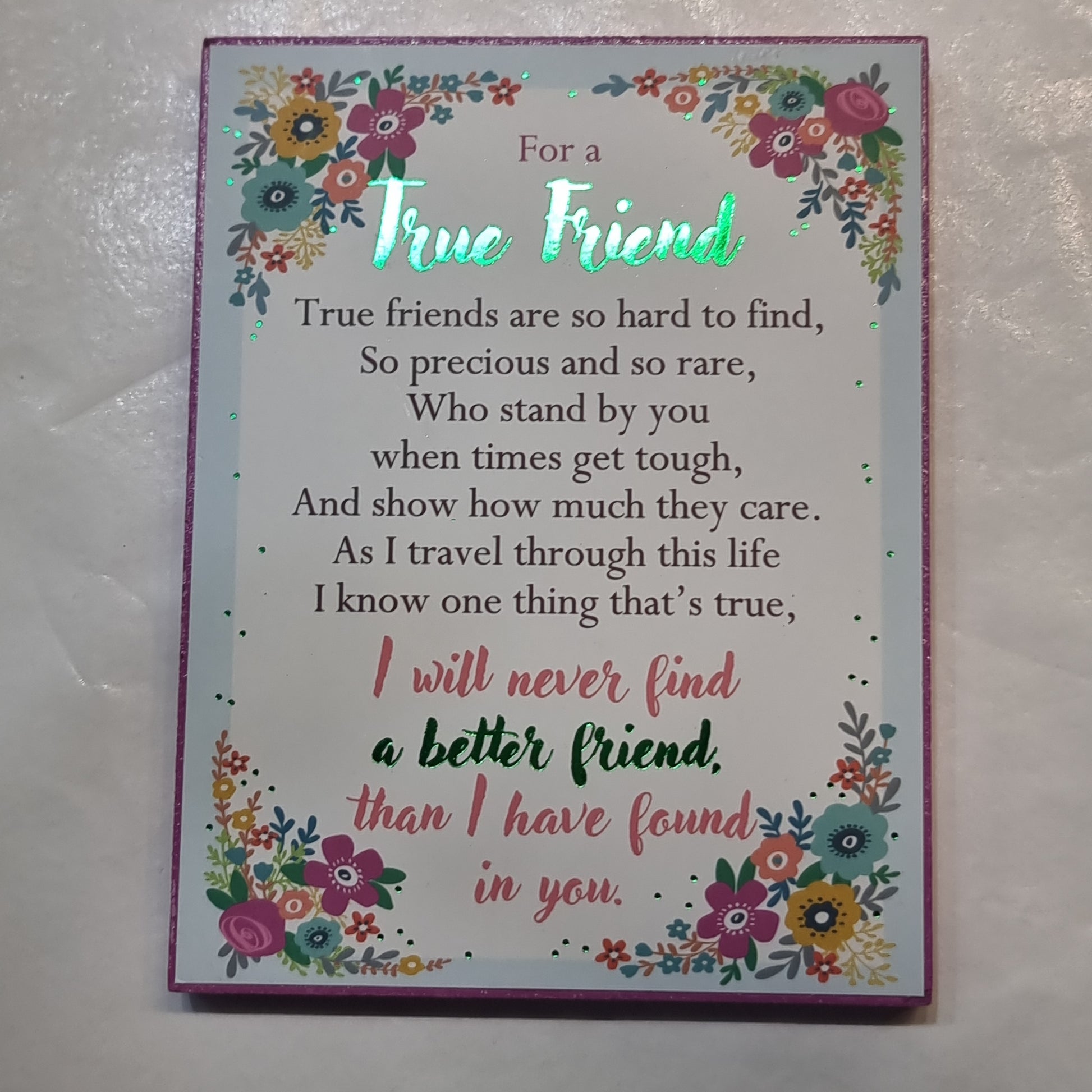 True friend plaque - Rivendell Shop