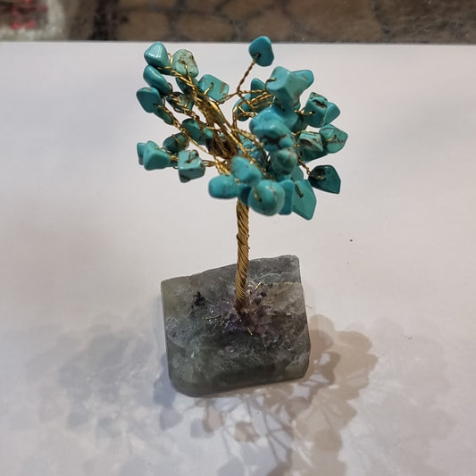 Howlite tree large fluorite base - Rivendell Shop