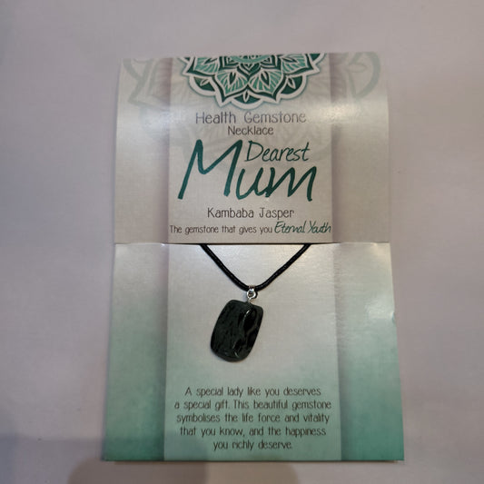 Health Gemstone Necklace Dearest Mum Kambaba Jasper - Rivendell Shop