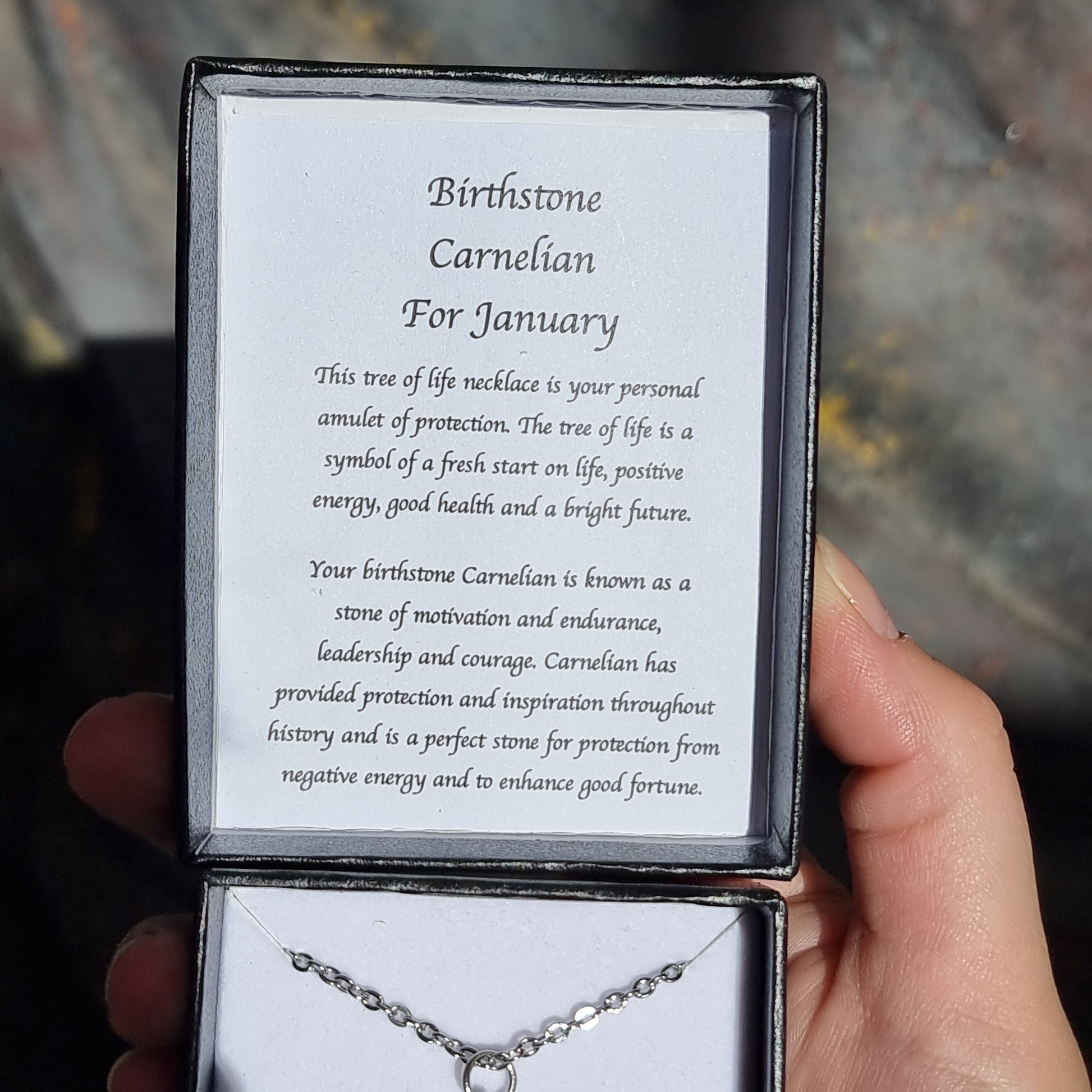 January birthstone pendant - Rivendell Shop