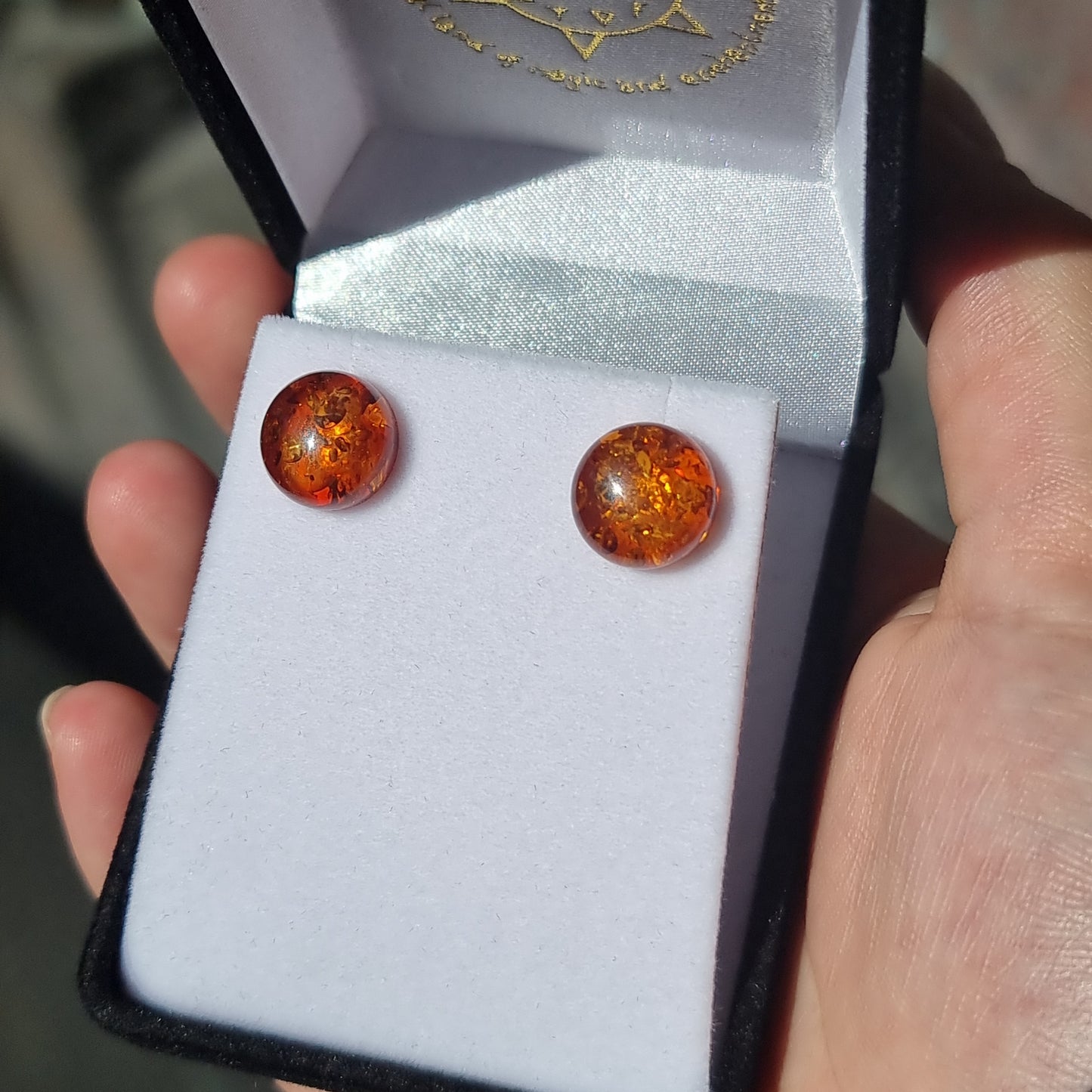 Amber studs - Rivendell Shop