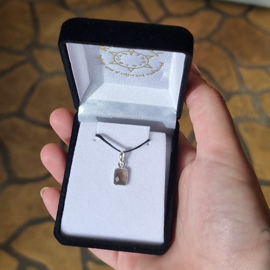Smoky Quartz pendant - dainty - Rivendell Shop