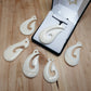 Handcarved Fish Hook Bone Carving Pendant - Hei Matau - Rivendell Shop