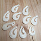 Handcarved Fish Hook Bone Carving Pendant - Hei Matau - Rivendell Shop
