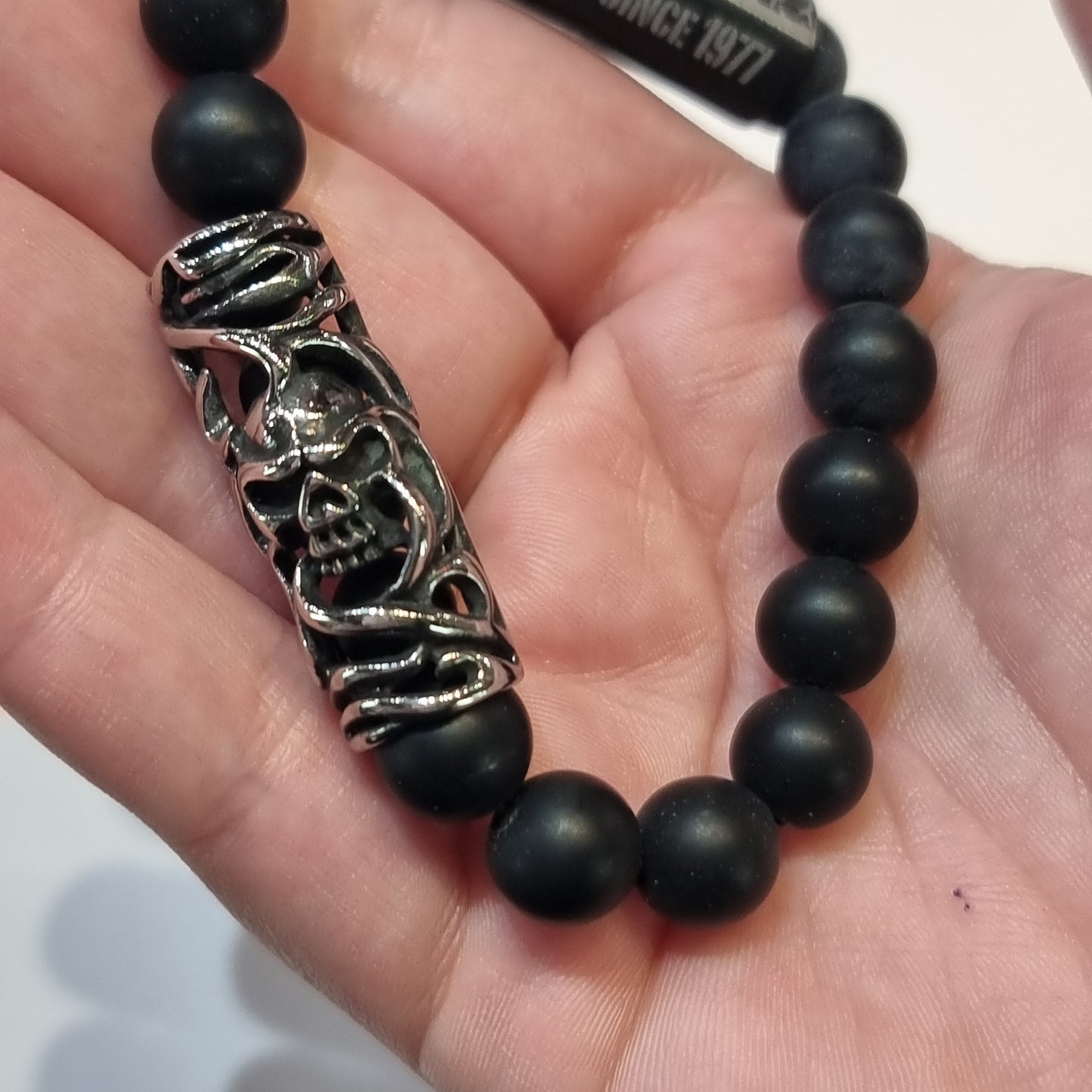 Matte bracelet with skull - Rivendell Shop