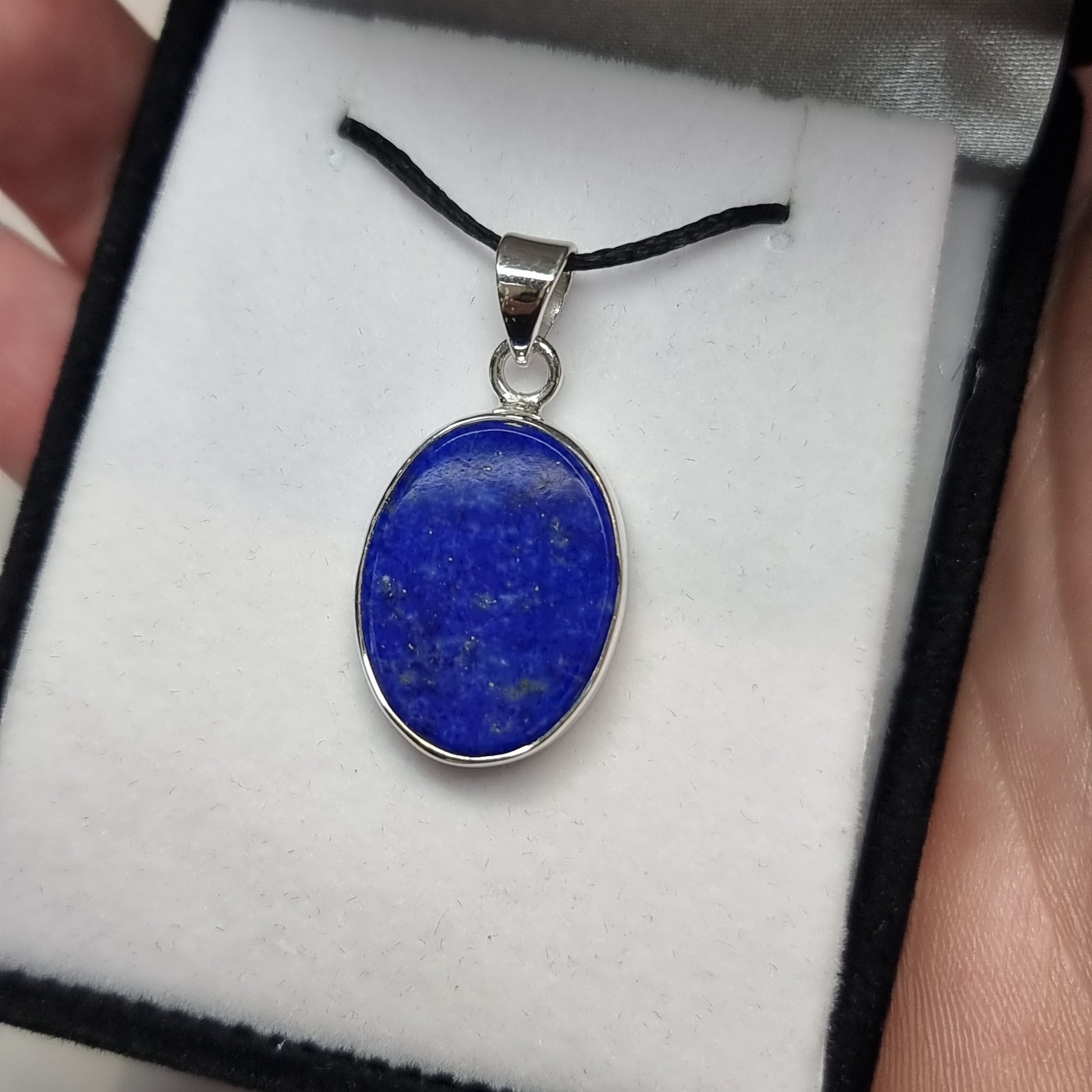 Lapis lazuli sterling silver pendant - Rivendell Shop