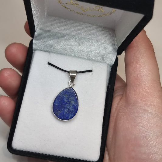 Lapis lazuli sterling silver pendant - Rivendell Shop