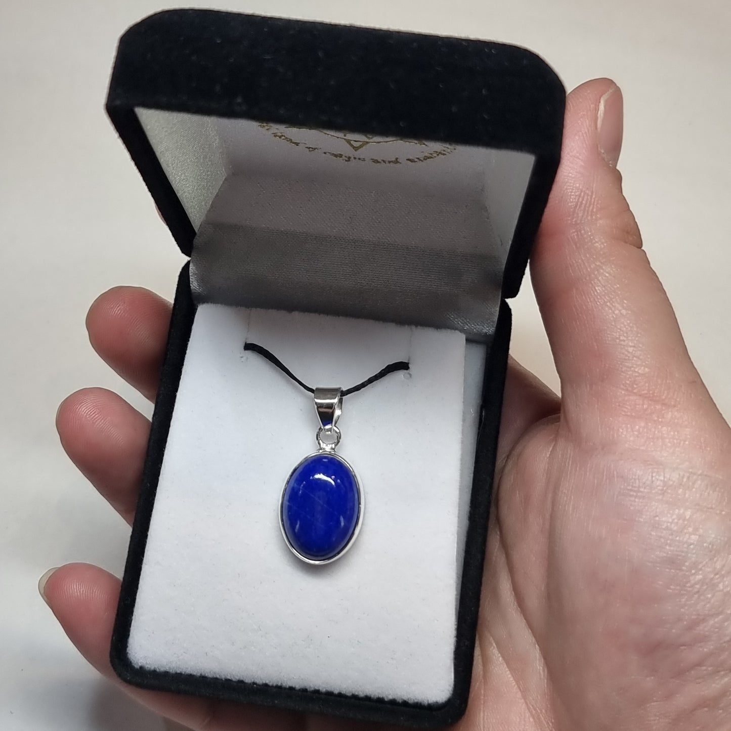 Lapis lazuli sterling silver pendant - Rivendell Shop