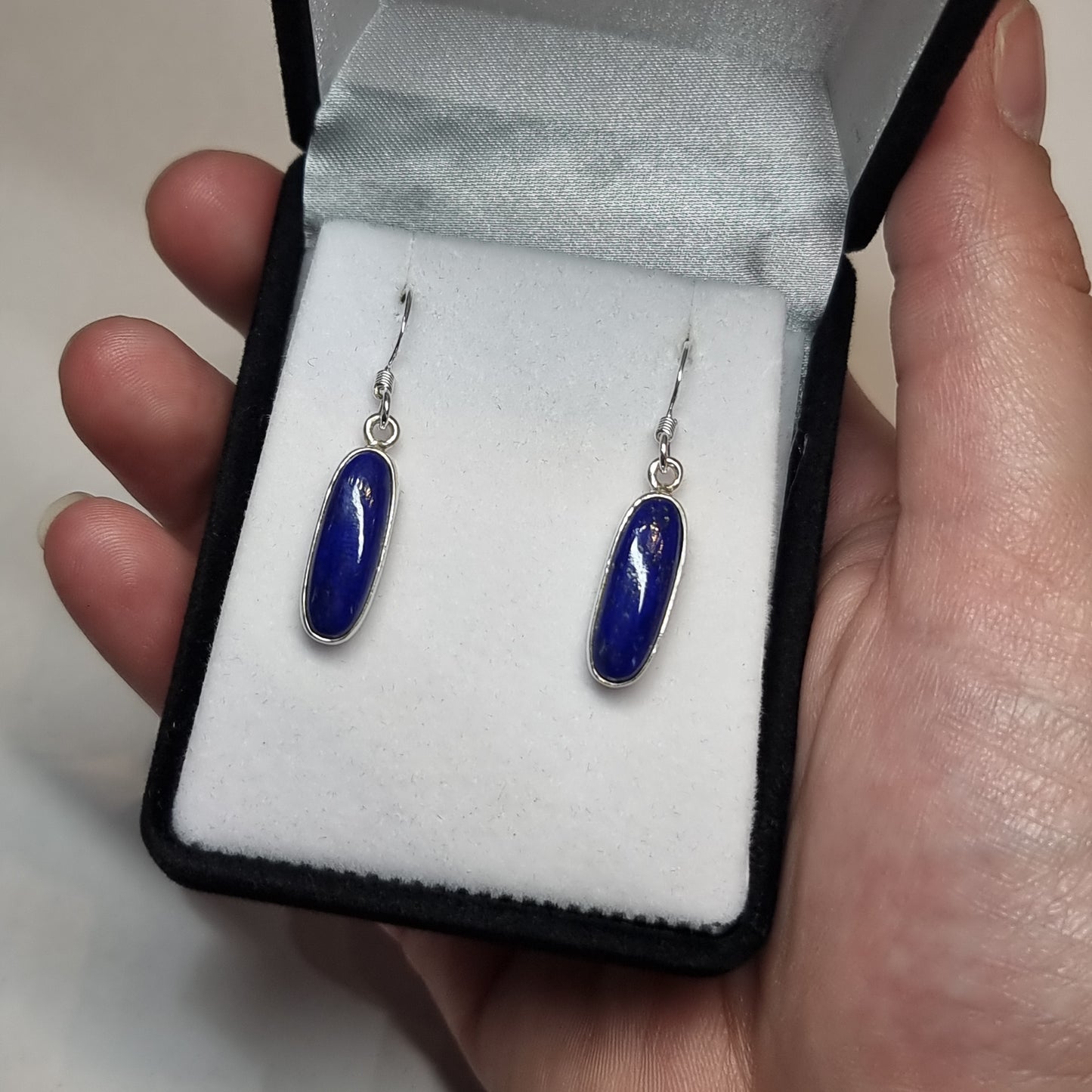 Lapis lazuli sterling silver earrings - Rivendell Shop