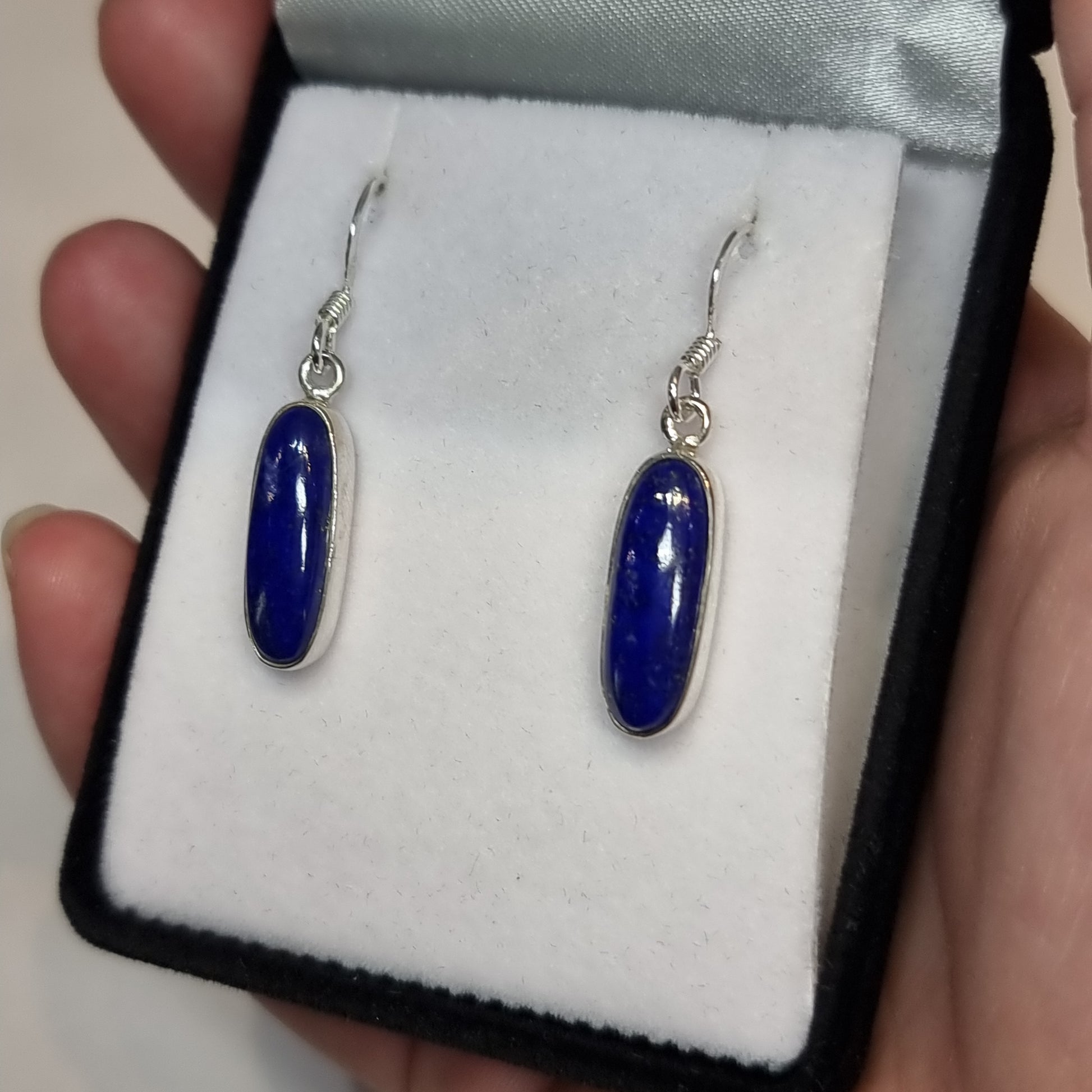 Lapis lazuli sterling silver earrings - Rivendell Shop