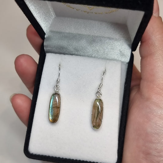 Labradorite sterling silver earrings - Rivendell Shop