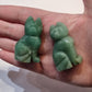Green aventurine cat - Rivendell Shop