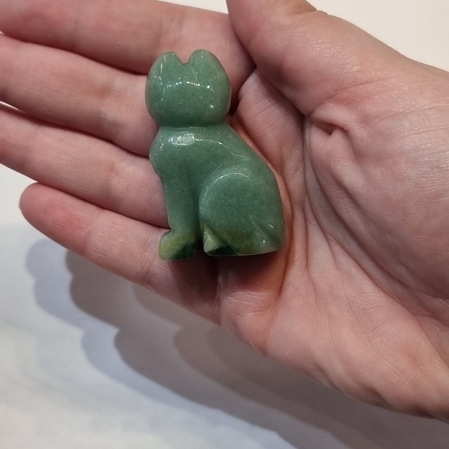 Green aventurine cat - Rivendell Shop