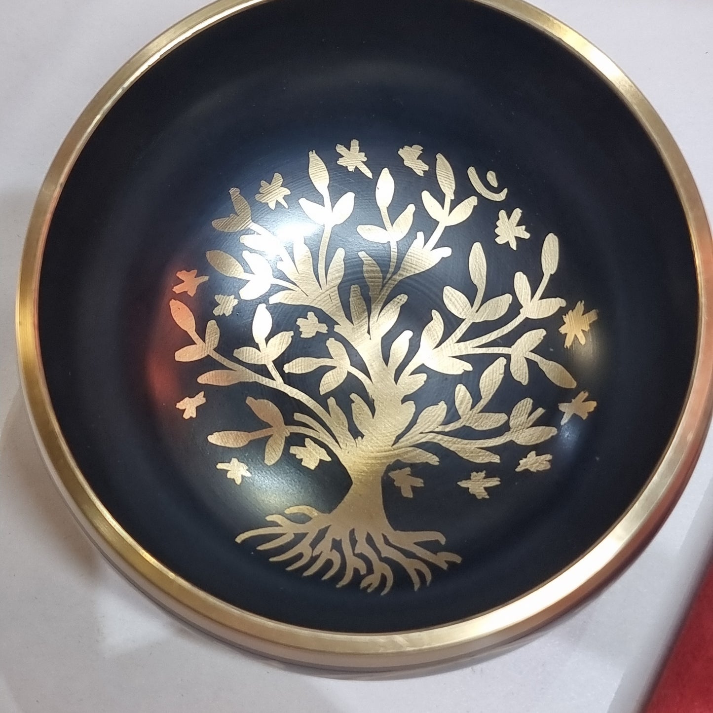 Singing bowl - brass tree of life - Rivendell Shop