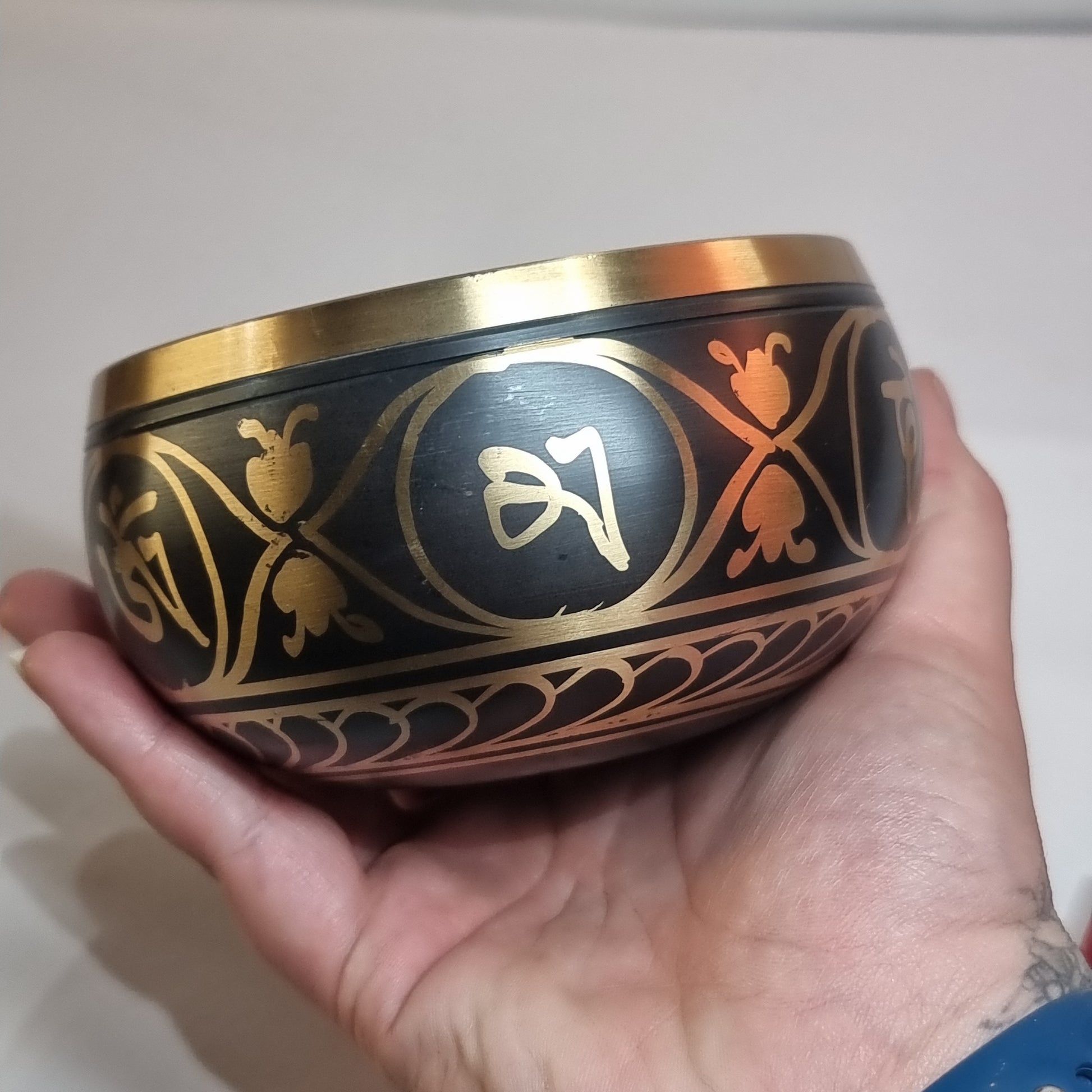 Singing bowl - brass tree of life - Rivendell Shop