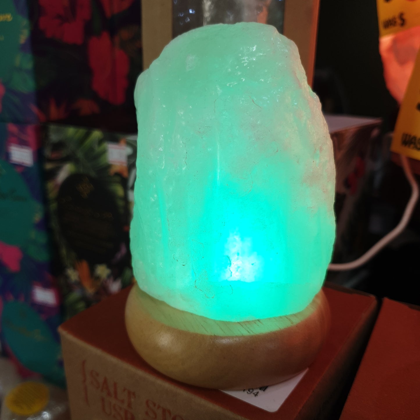 USB White Salt lamp - colour changing - Rivendell Shop