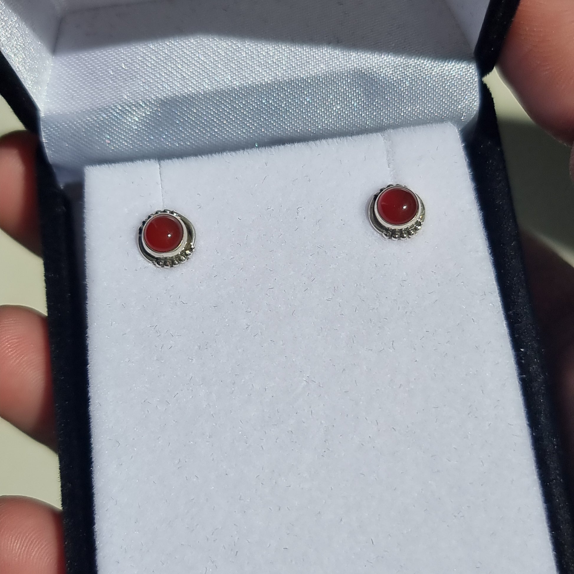 Carnelian studs - Rivendell Shop