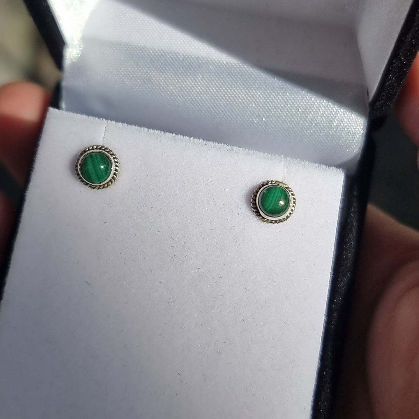 Malachite studs - Rivendell Shop