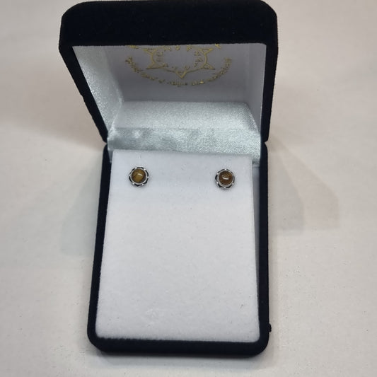 Tigers eye studs - Rivendell Shop