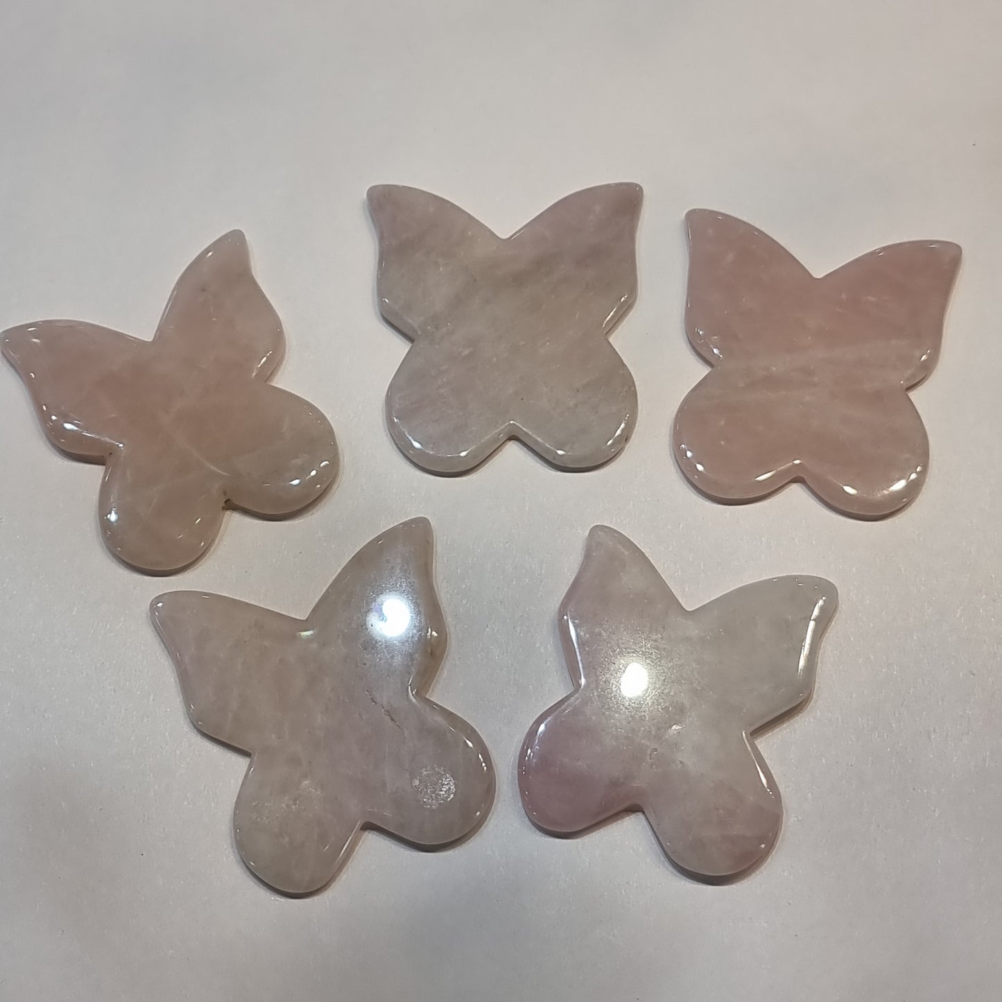Butterfly facial gua sha - rose quartz - Rivendell Shop