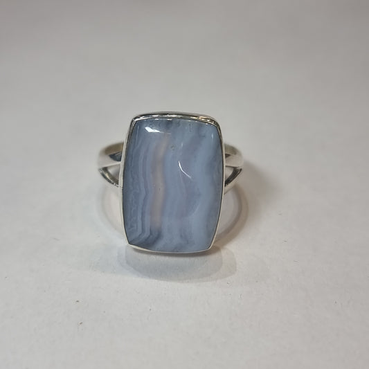 Blue lace agate ring - Rivendell Shop