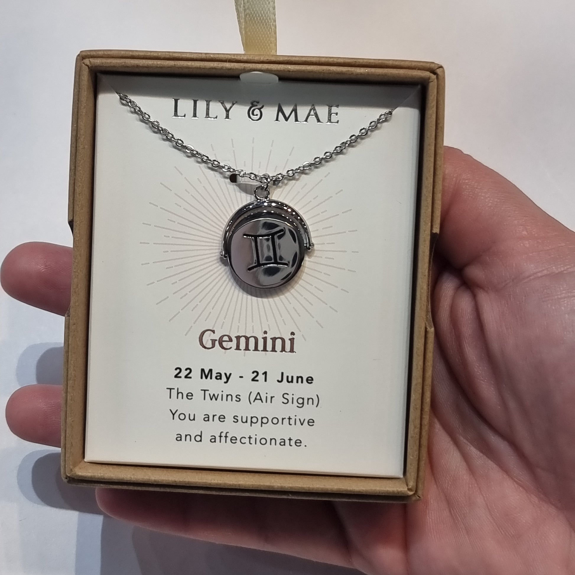 L&M spinning necklace - Gemini - Rivendell Shop
