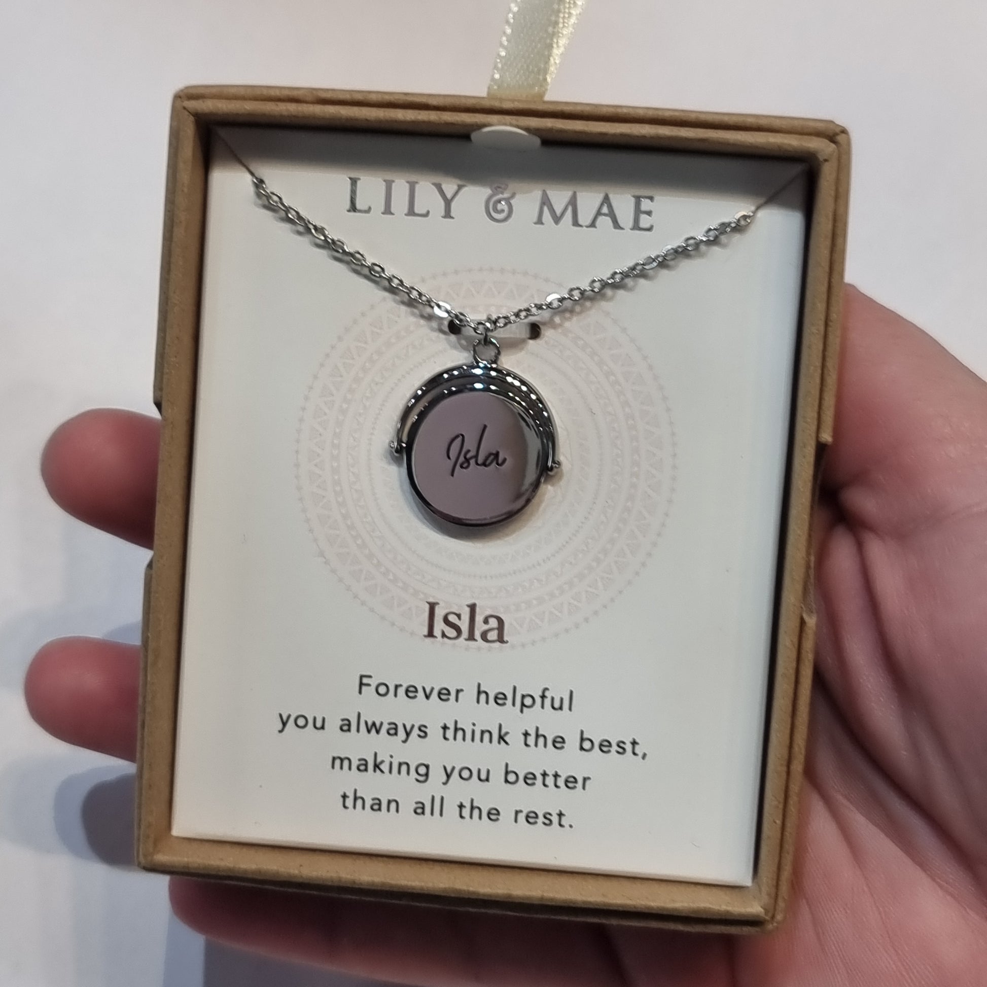 L&M spinning necklace - Isla - Rivendell Shop