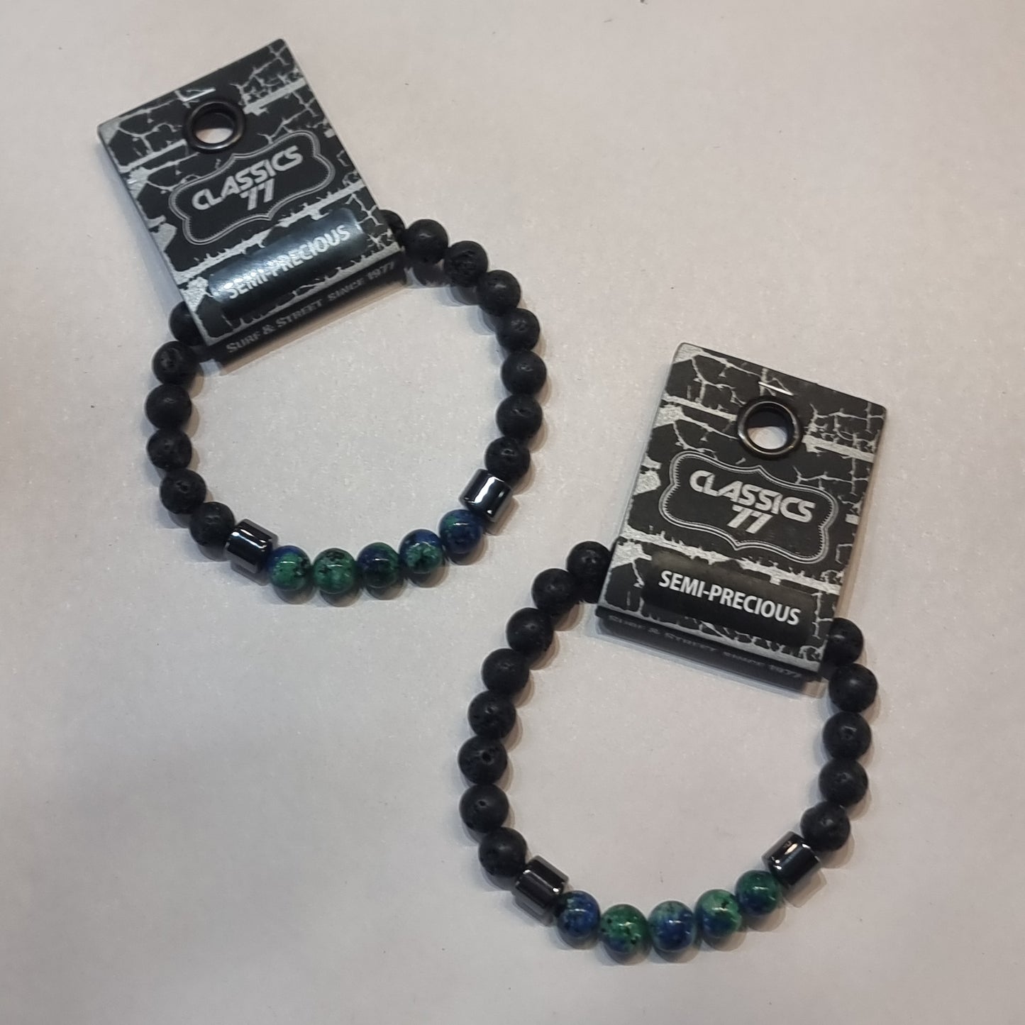 Black lava bead bracelet - Rivendell Shop