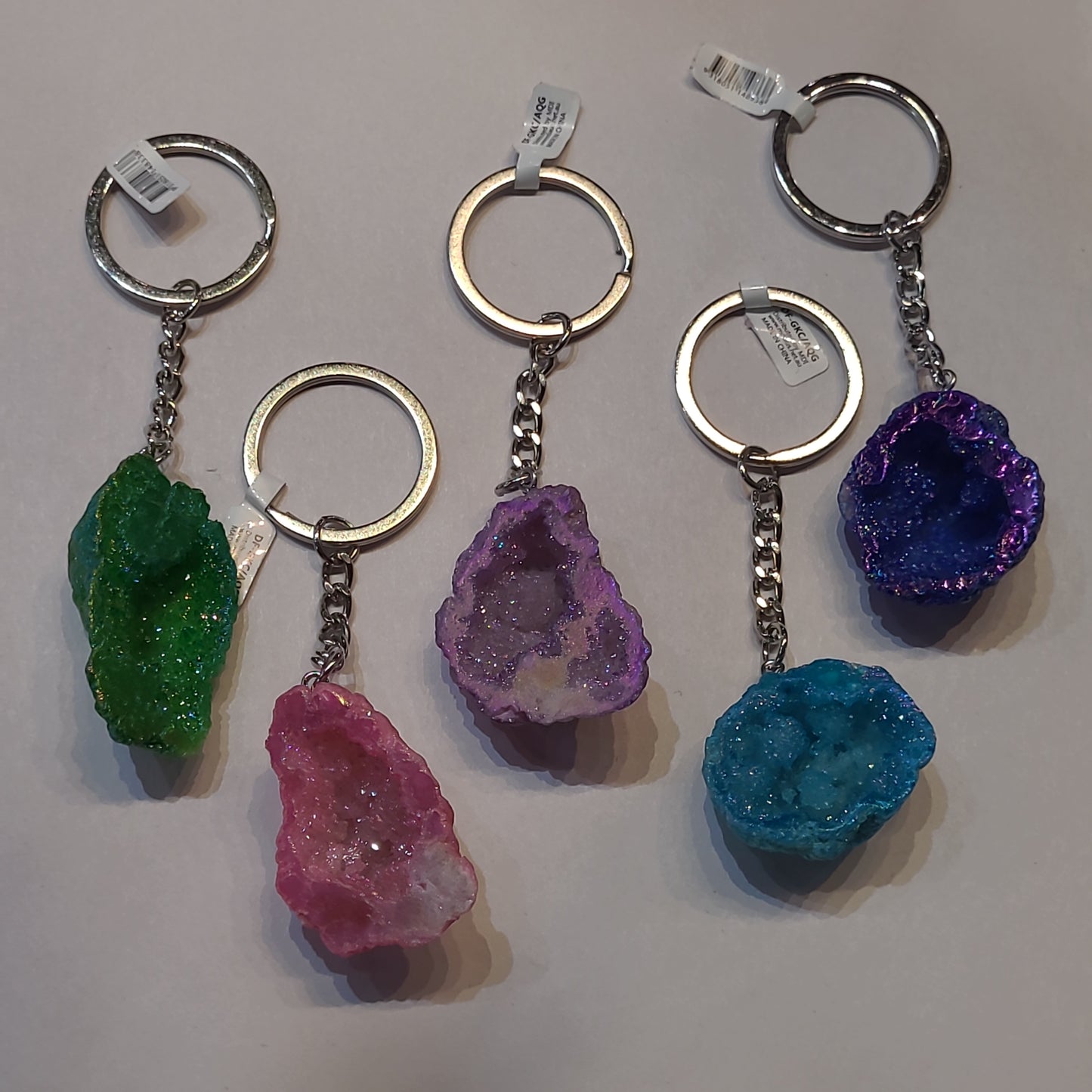 Aura Geode Keychain - Rivendell Shop