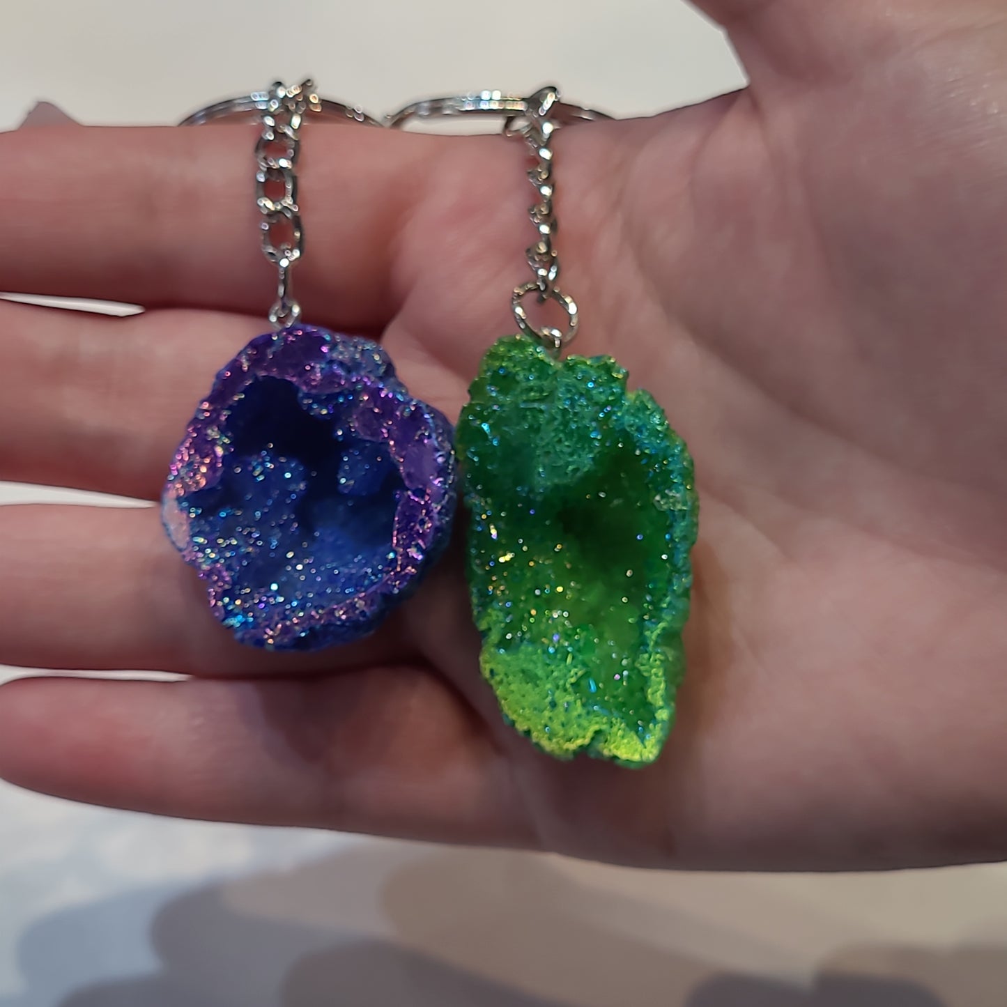 Aura Geode Keychain - Rivendell Shop