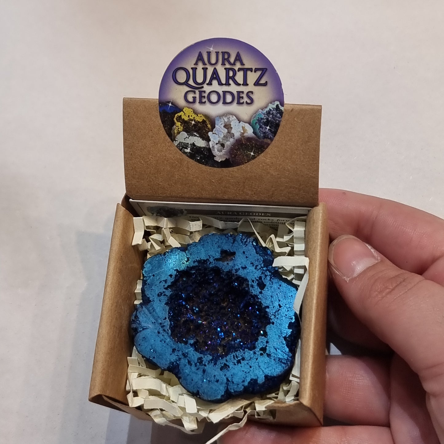 Aura quartz geodes - Rivendell Shop