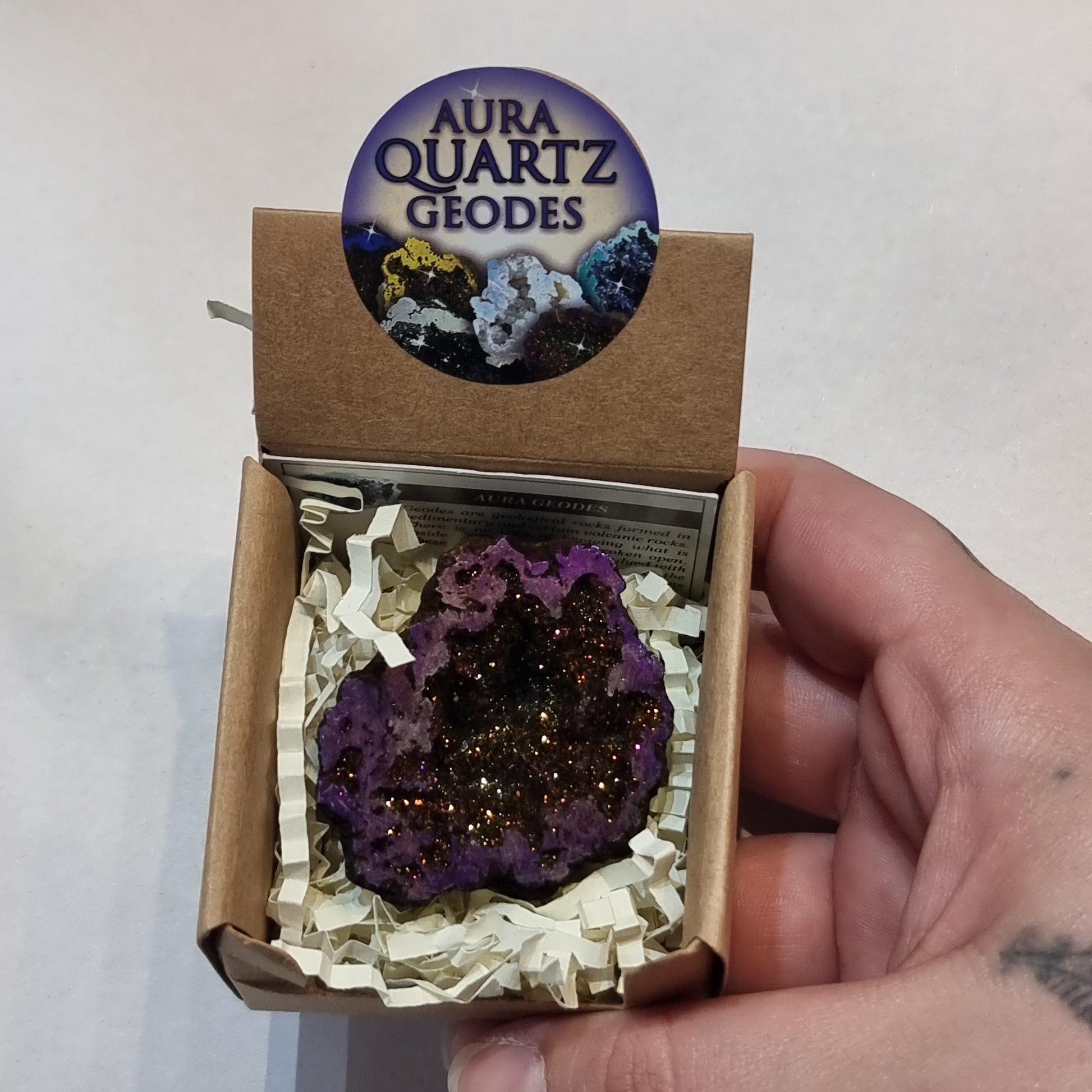 Aura quartz geodes - Rivendell Shop