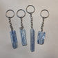 Raw blue kyanite keychain - Rivendell Shop