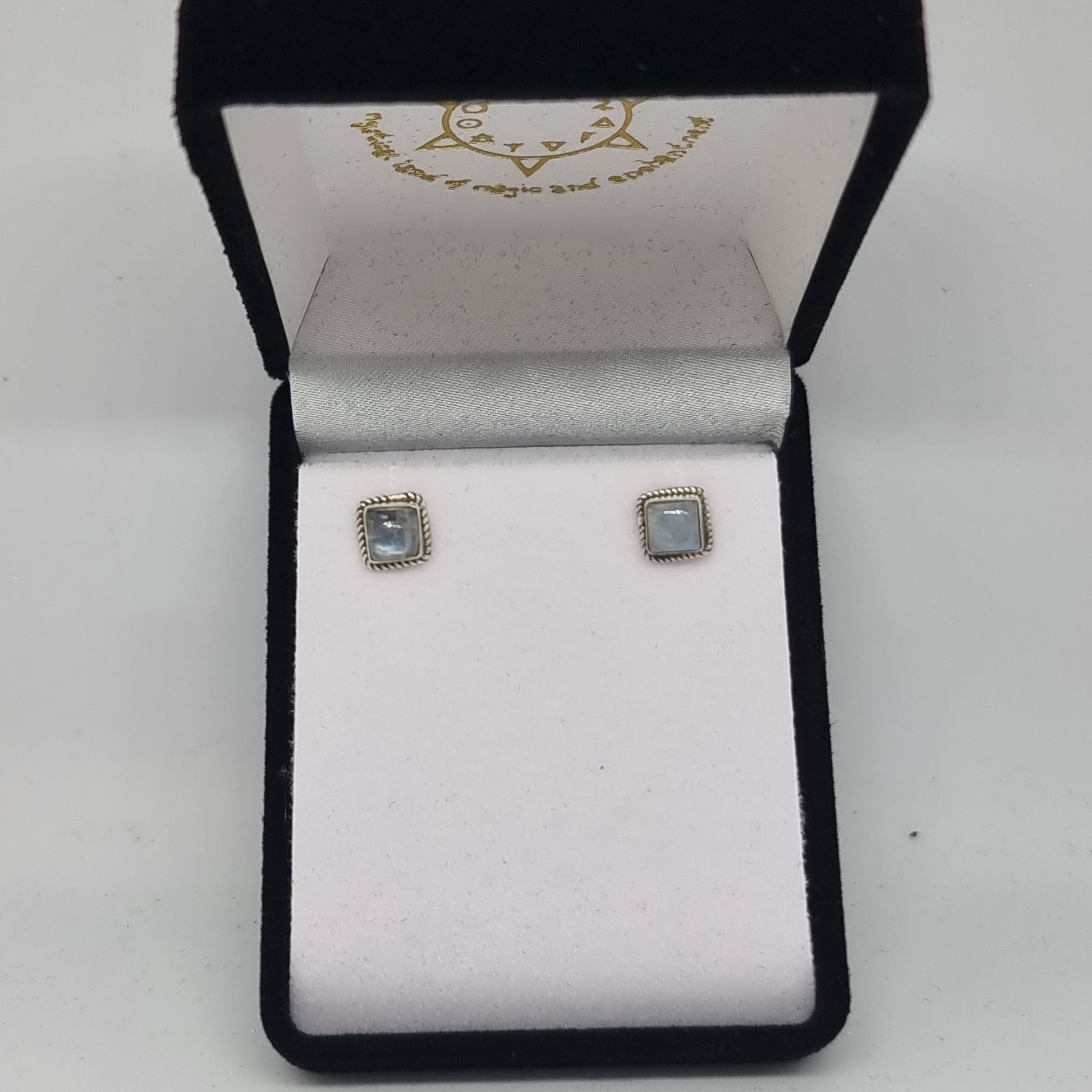 Moonstone studs - Rivendell Shop