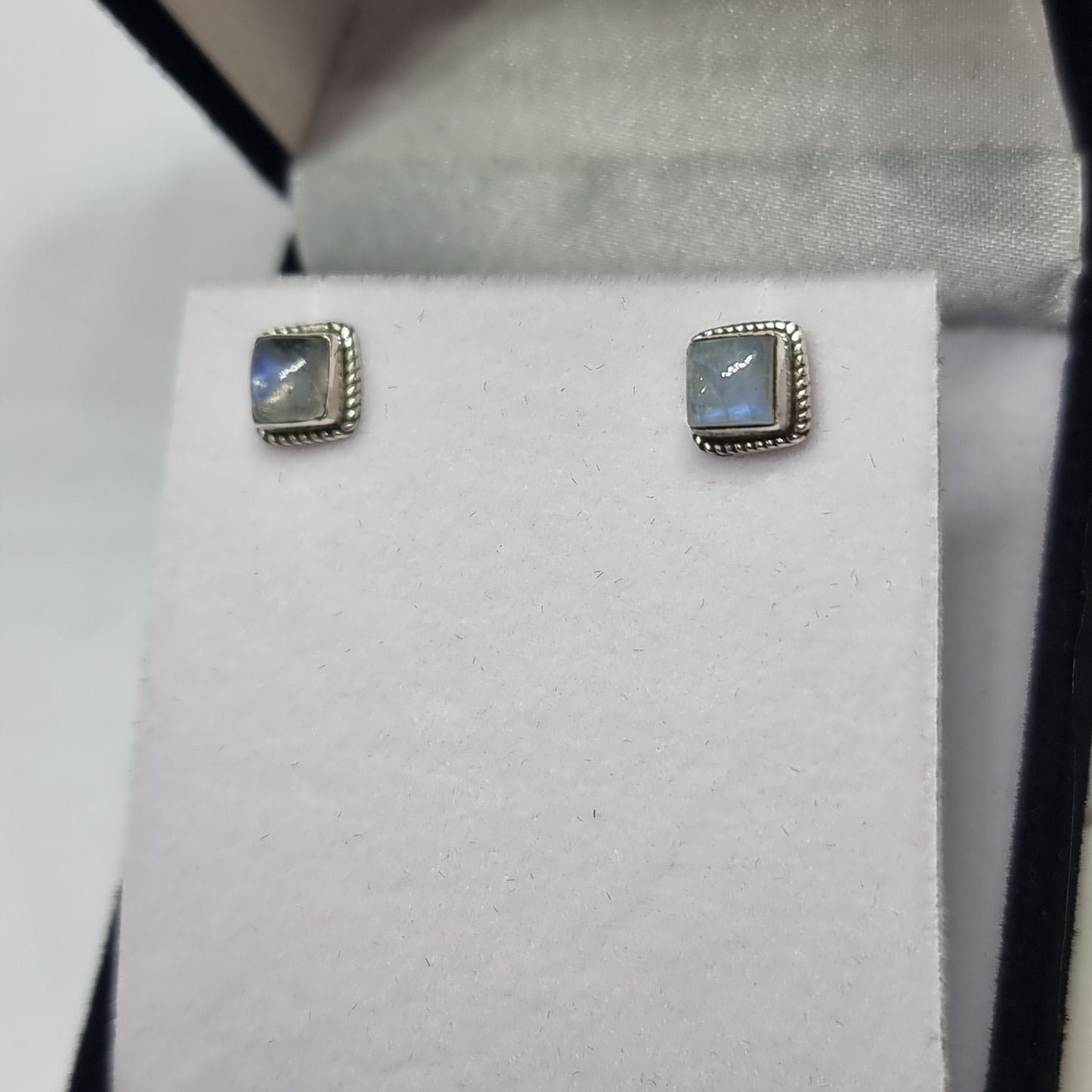 Moonstone studs - Rivendell Shop