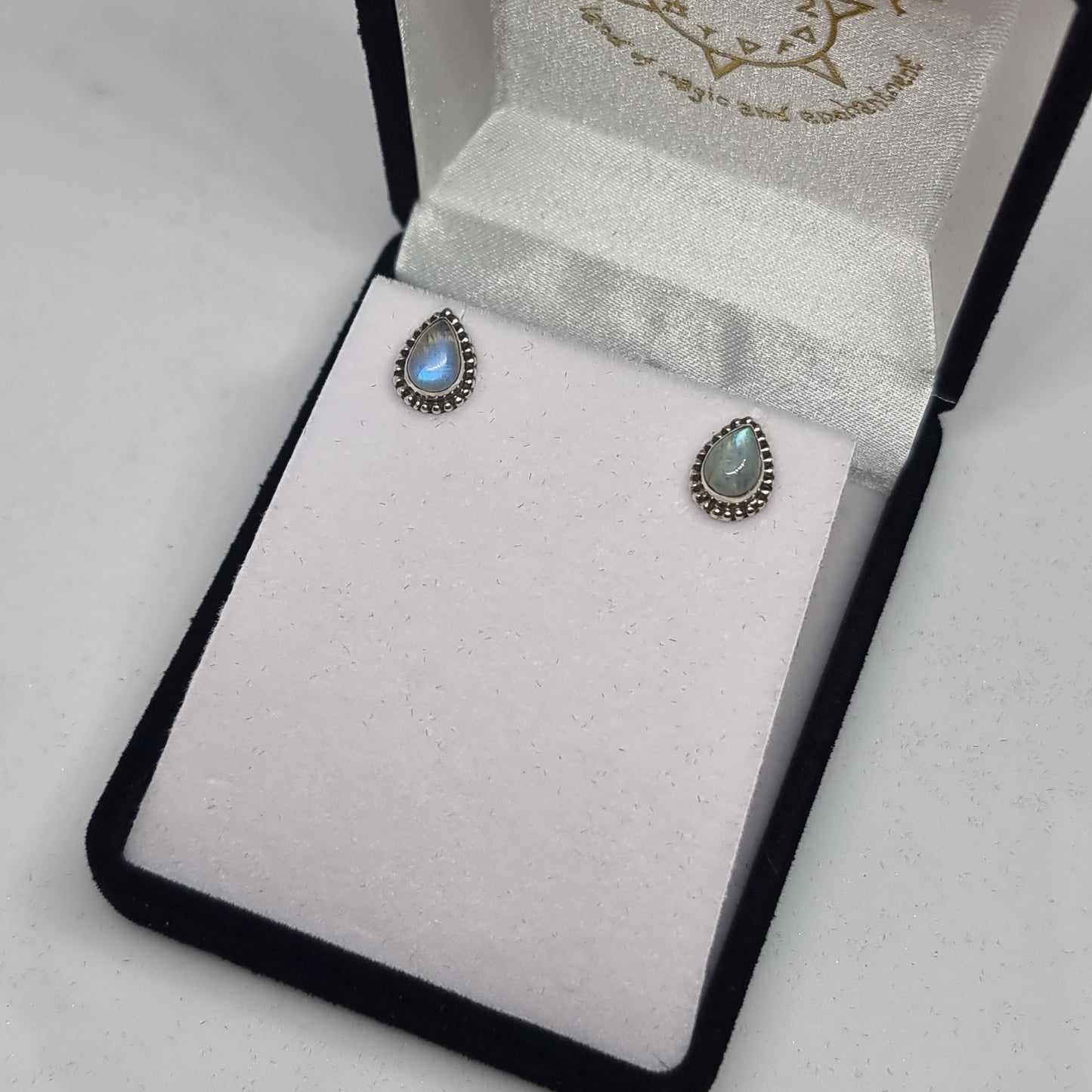 Moonstone studs - Rivendell Shop