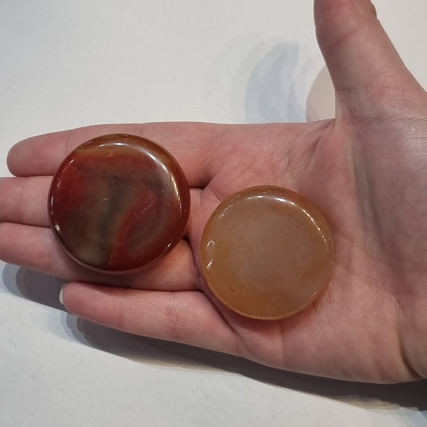 Carnelian flat stone - assorted - Rivendell Shop