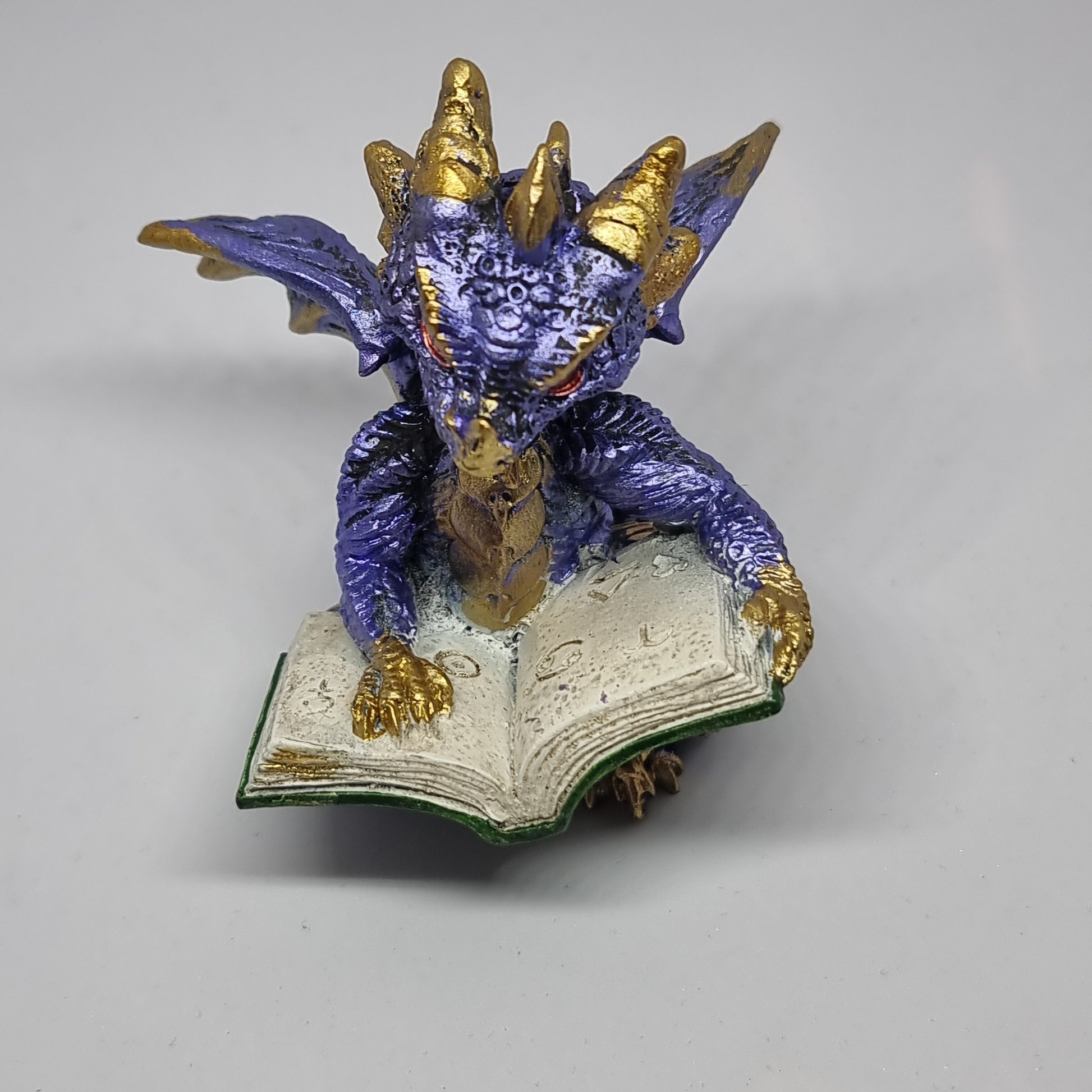 Dragon reading book - blue - Rivendell Shop