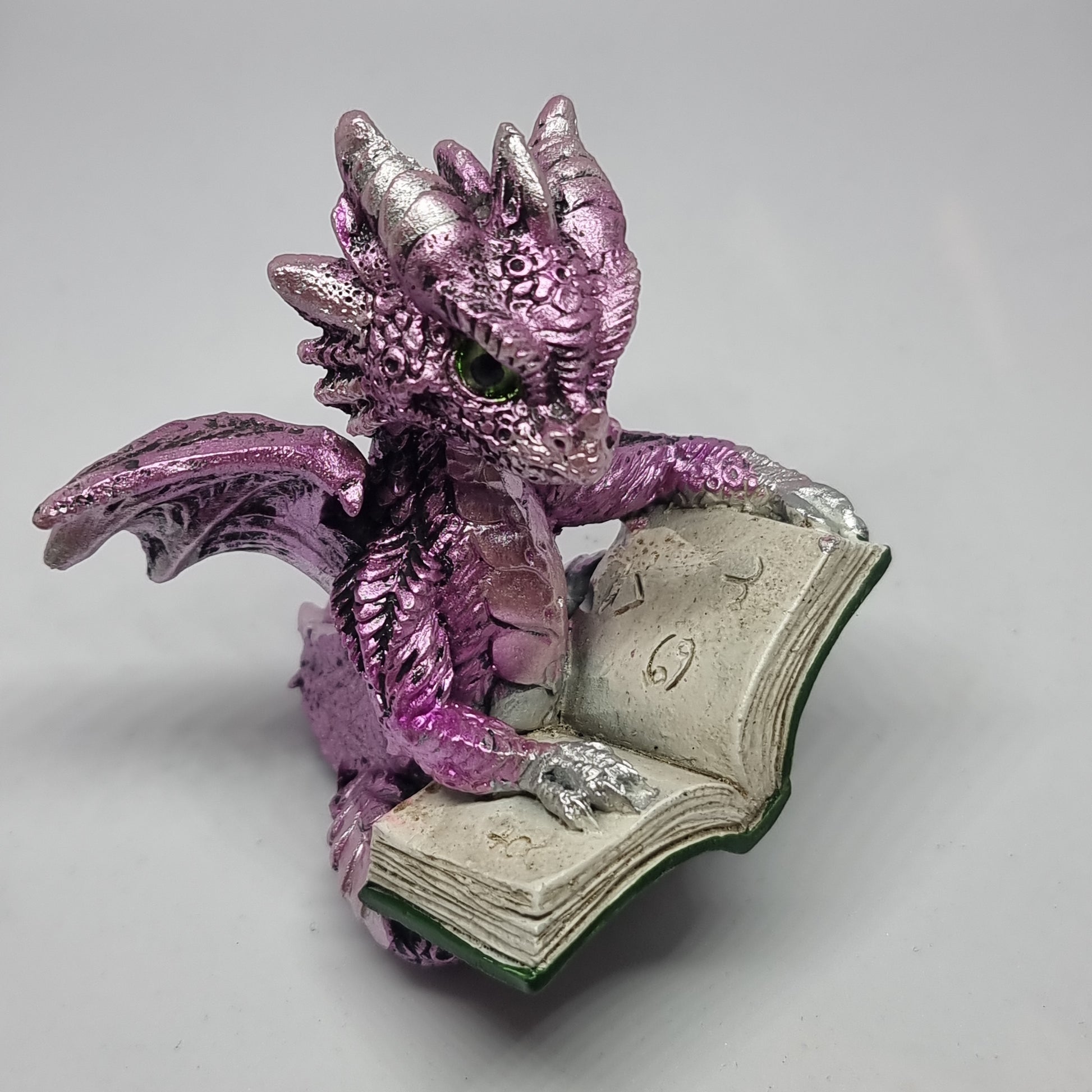 Dragon reading book - purple - Rivendell Shop
