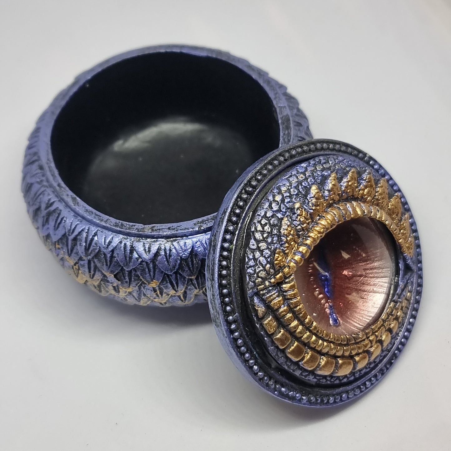 Dragon eye trinket box - blue - Rivendell Shop