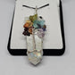 Moonstone chakra wrapped pendant - Rivendell Shop