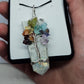 Moonstone chakra wrapped pendant - Rivendell Shop