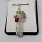 Clear quartz chakra wrapped pendant - Rivendell Shop