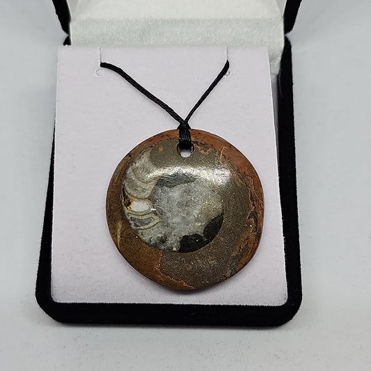 Ammonite fossil pendant - medium - Rivendell Shop