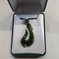 Hei matau greenstone pendant 4cm - Rivendell Shop