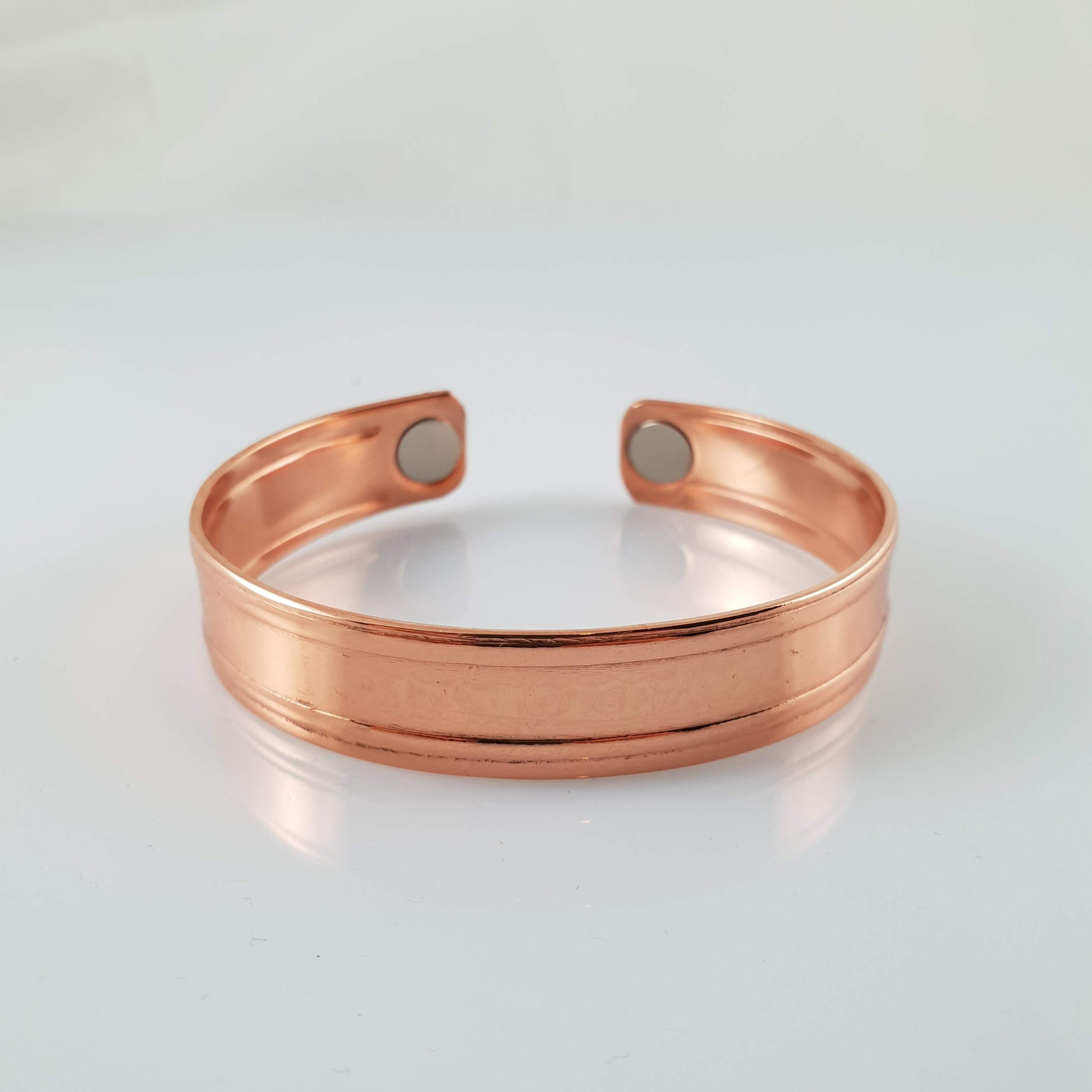 Handmade NZ Pure Copper Bracelet with Stripe - Rivendell Shop