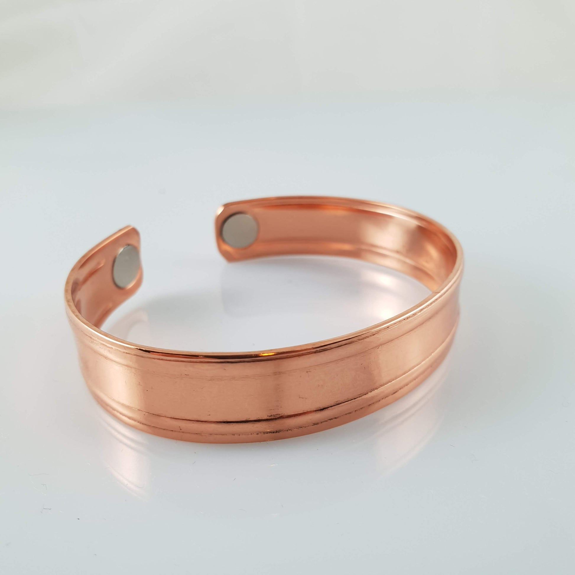 Handmade NZ Pure Copper Bracelet with Stripe - Rivendell Shop