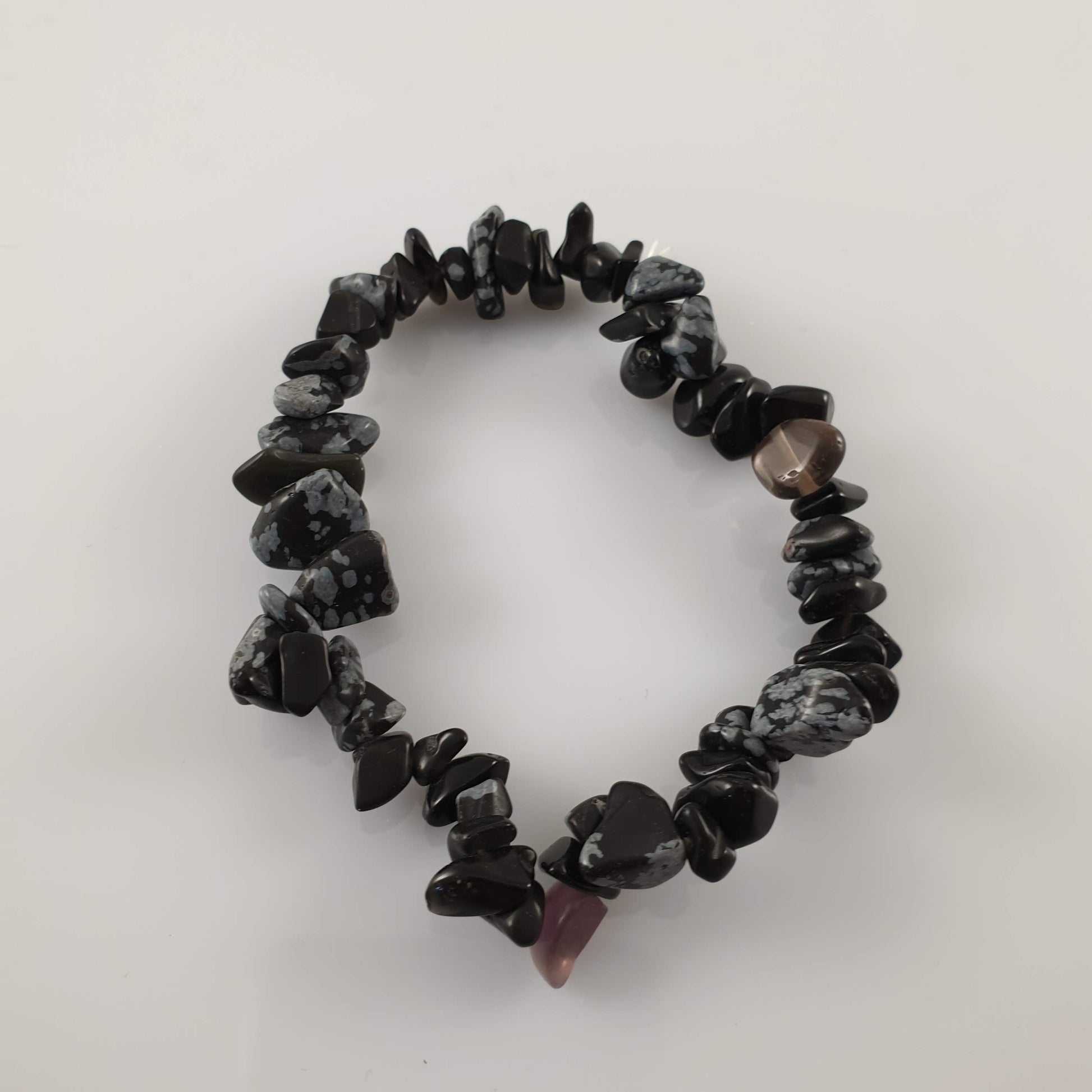 Snowflake Obsidian Chip Crystal Bracelet - Rivendell Shop
